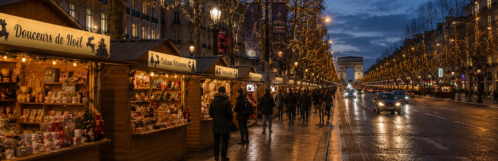Avenue du marché de Noël des Champs-Élysées